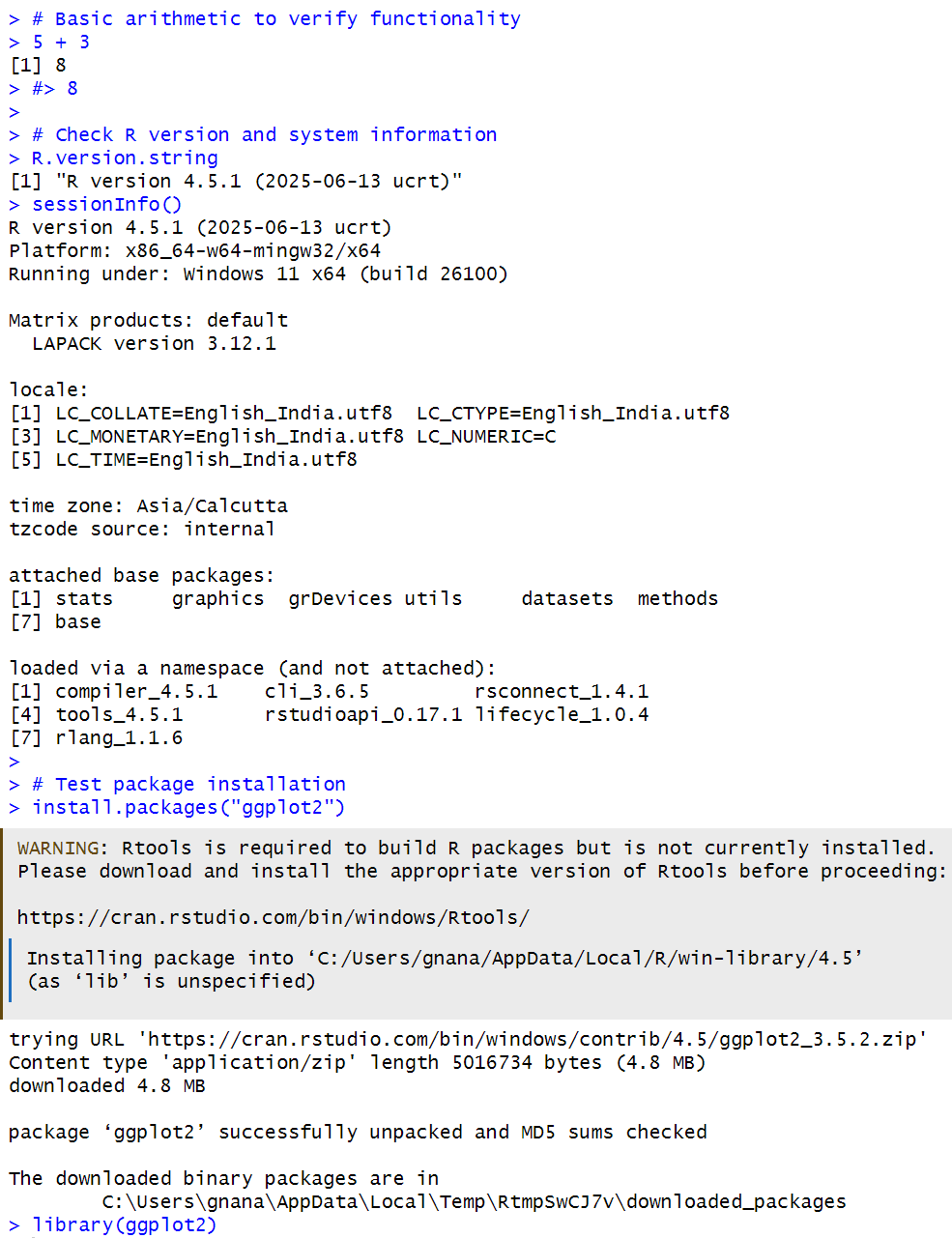 RStudio IDE interface